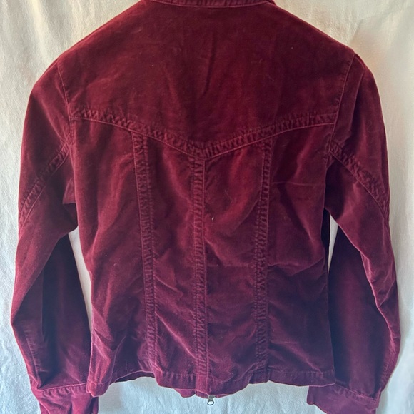 CAbi Velvet Burgundy Wine Women's Zip Jacket Medium RN54077 Winter Holiday - Picture 3 of 6